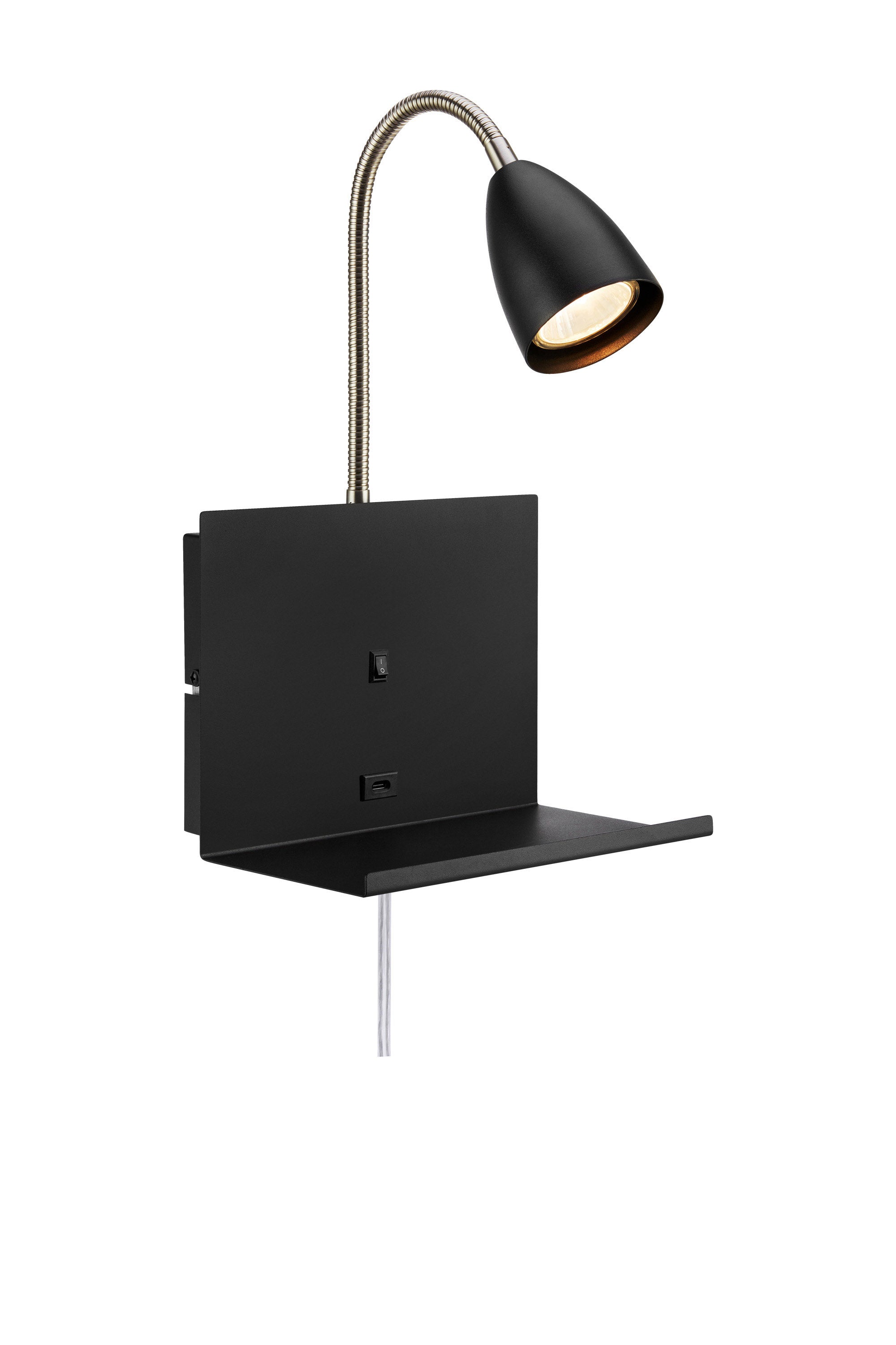 Zoomet ind på den elegante Cuarto Væglampe i Sort