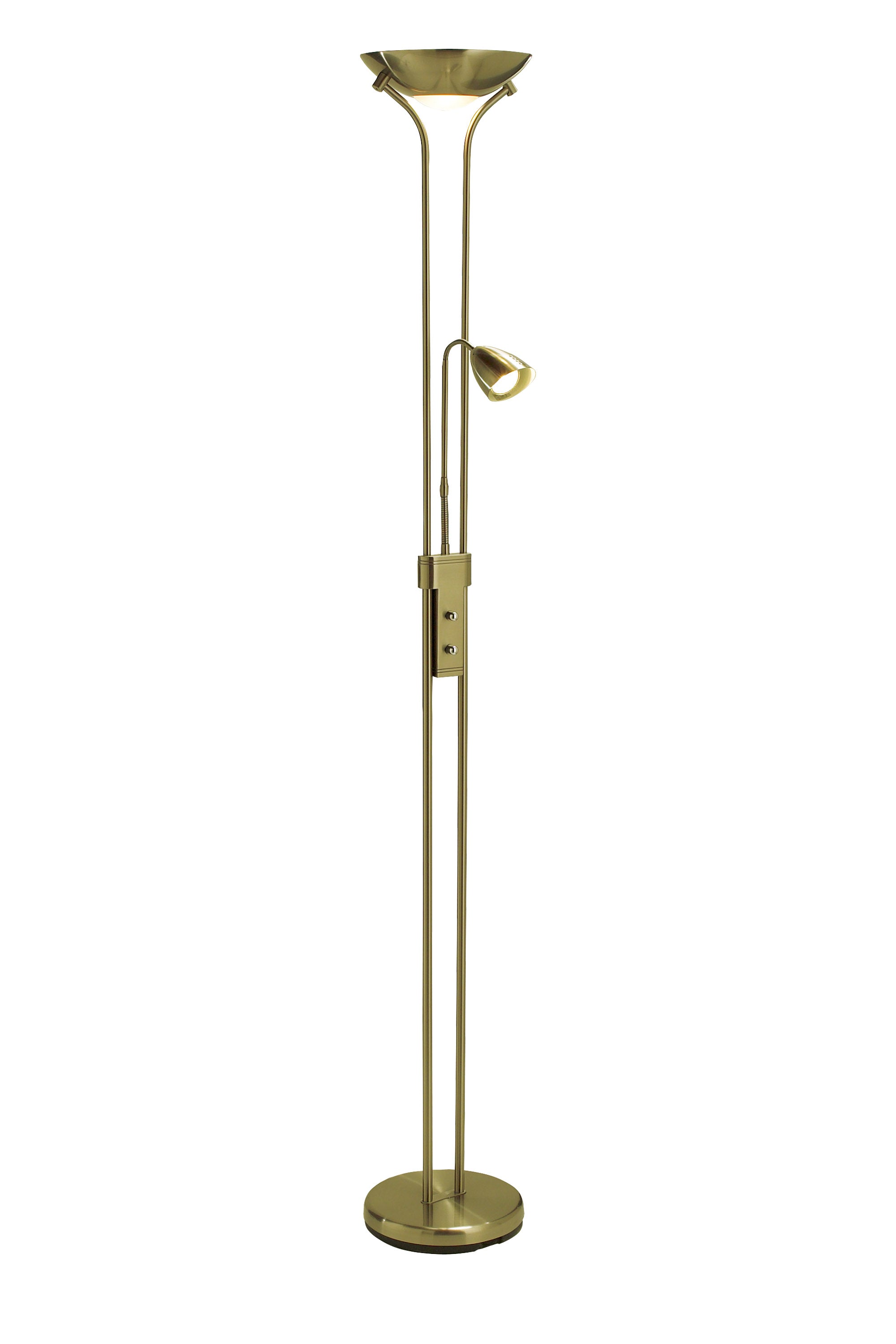 Detroit Gulvlampe 2L Messing