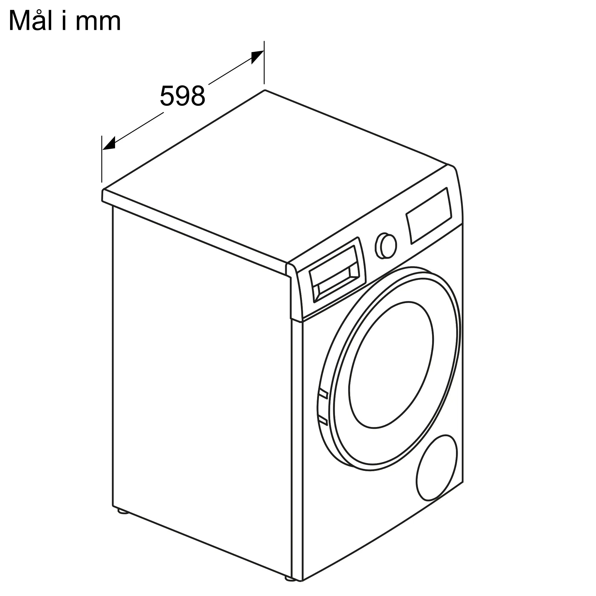 Bosch WNA134B0SN Stregtegning med mål