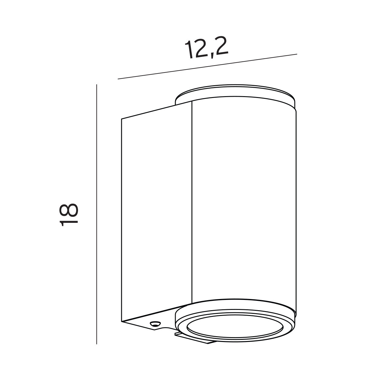 Norlys Mandal Sort, LED GU10 IP44 2 x 3.9W - Udendørslampe