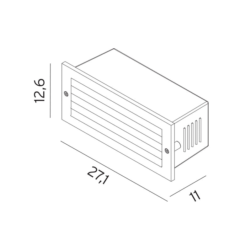 Norlys Grimstad Lamel grafit, LED IP65 7.4W - Udendørslampe