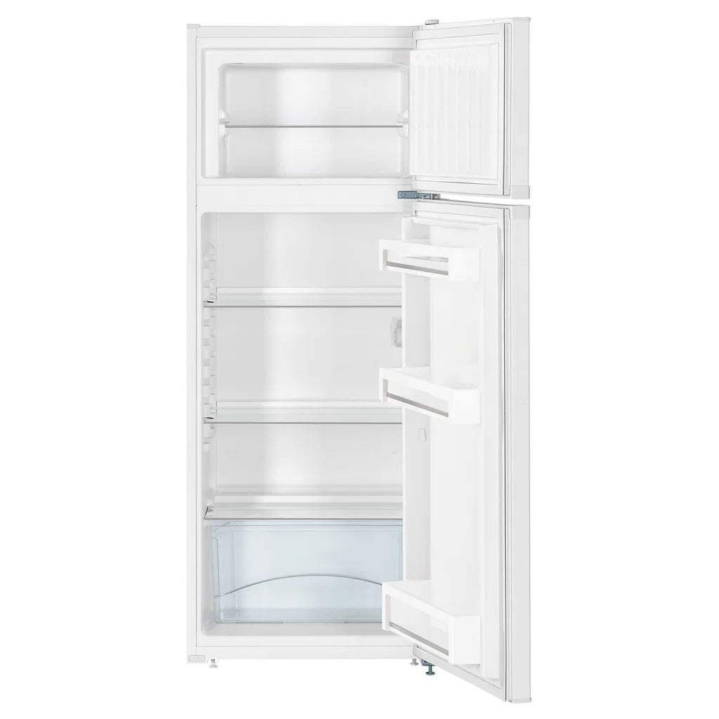 Zoomet ind på en helt tom Liebherr CTe 2531 fritstående køle-fryseskab med SmartFrost