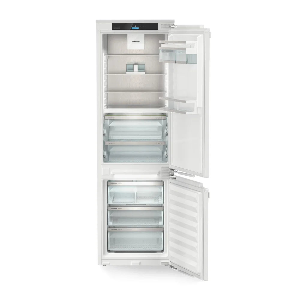 Liebherr ICBNdi 5163 Prime BioFresh NoFrost integrerbart køle-fryseskab helt tømt for ting med diverse skuffer