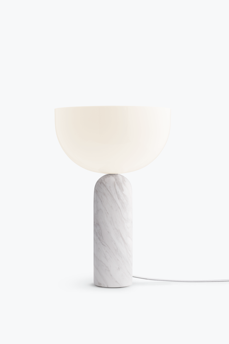 Kizu Ø30 bordlampe hvid marmor