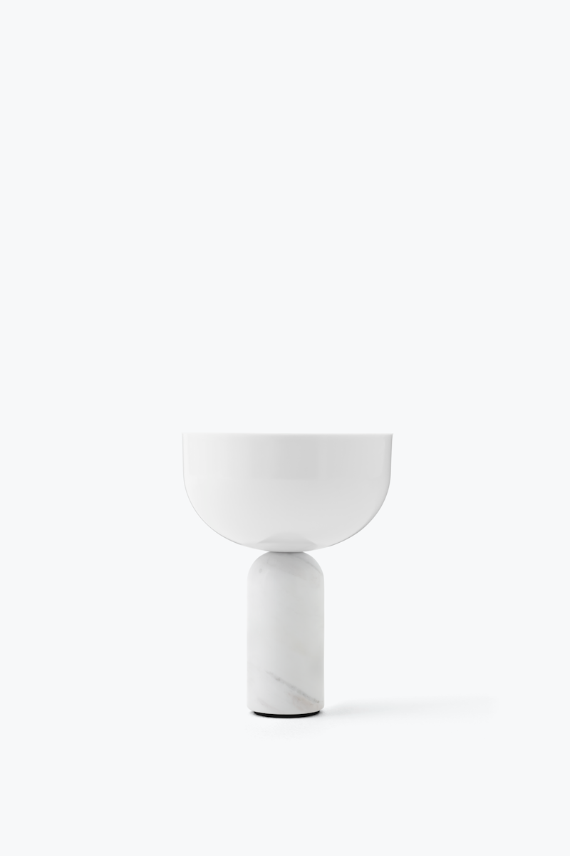 Kizu LED Ø18 portabel bordlampe hvid marmor