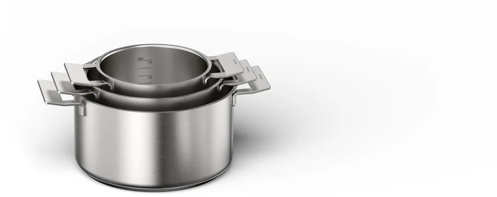 De forskellige størrelser gryder fra Siemens HZ9SE060 Grydesæt 6 stk