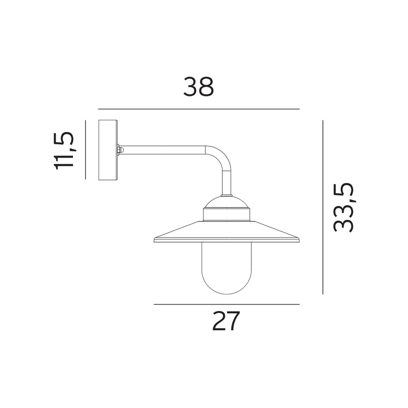 Norlys Vansbro Kobber, E27 IP55 57W - Udendørslampe