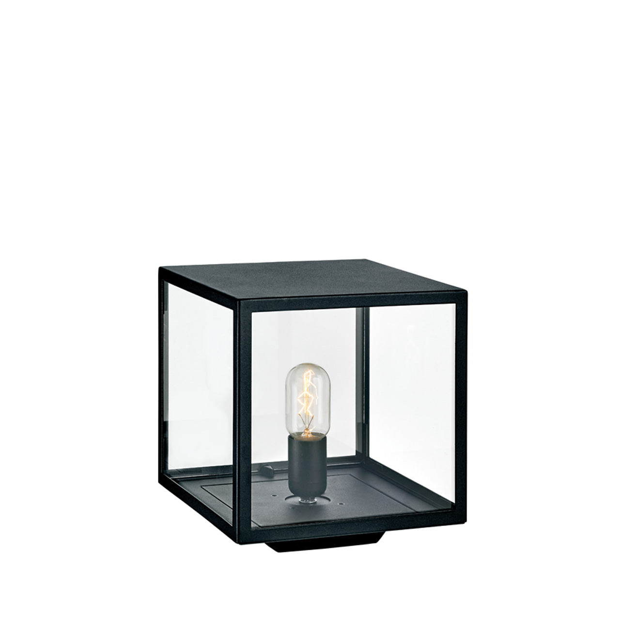 Norlys Lofoten Portstolpe Sort Klar, E27 IP44 57W - Udendørslampe
