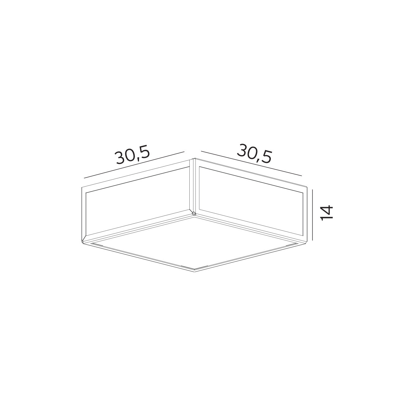 Norlys Lofoten Blok Sort, E27 IP44 57W - Udendørslampe