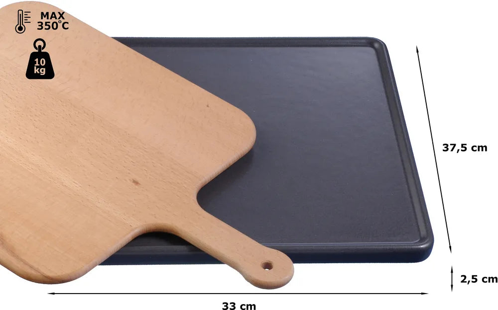 Siemens HZ327000 Bagesten med dens mål, max vægt og max grader