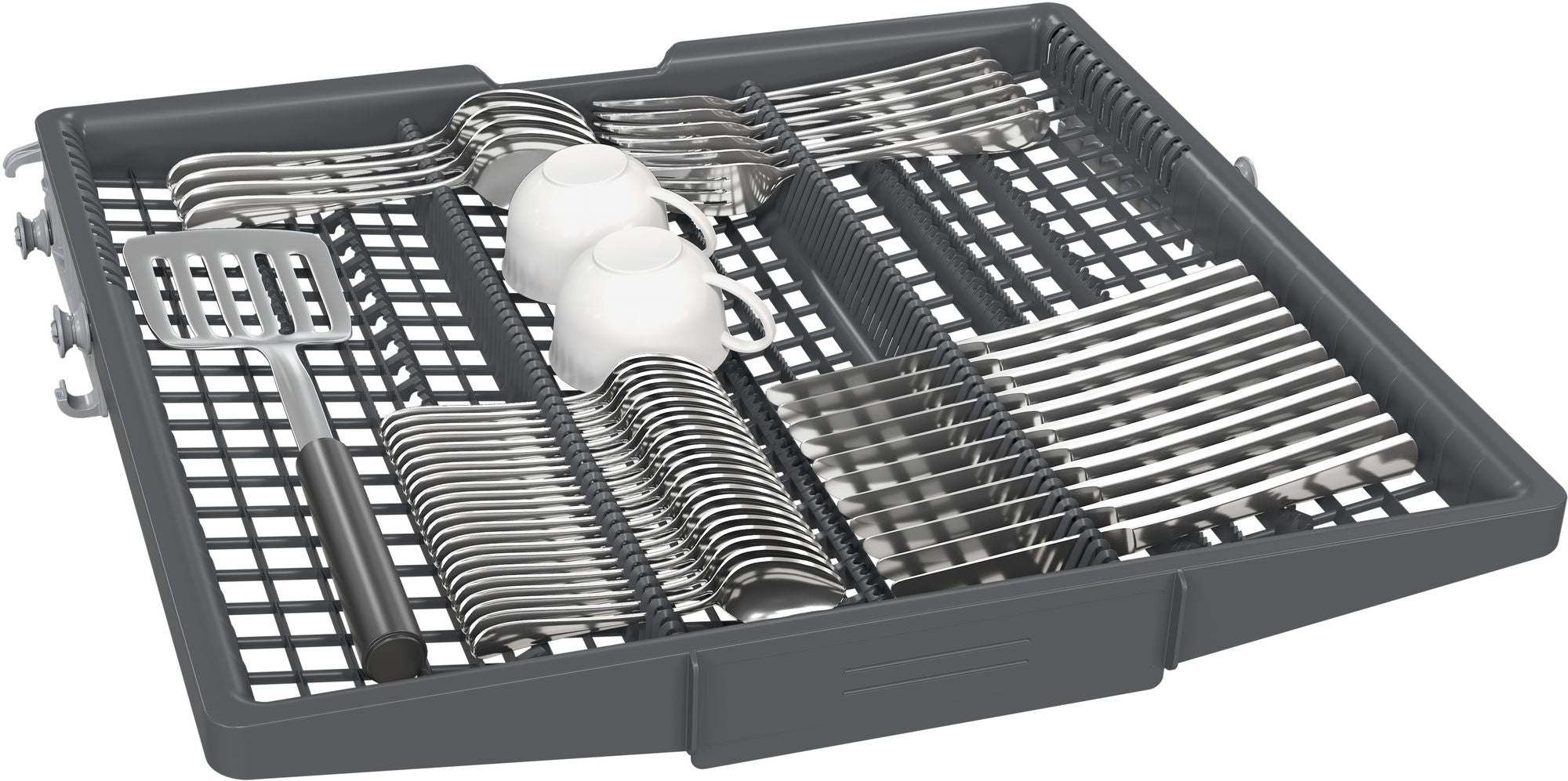 Siemens SN45ZW08CE opvaskemaskine til indbygning bestikhylde
