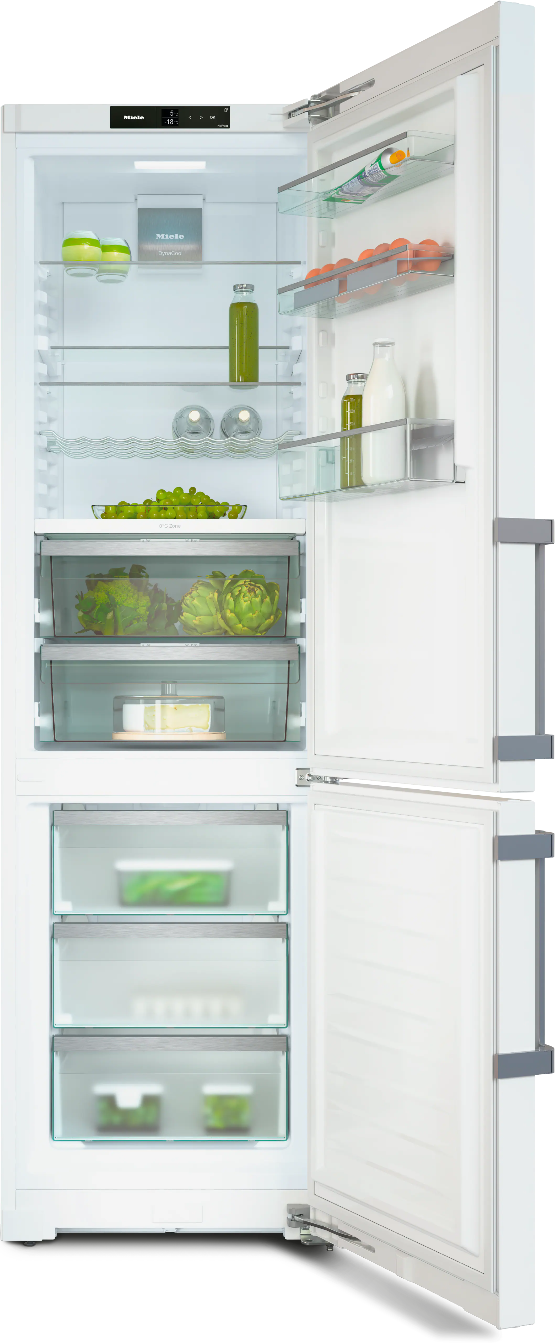 Nyd en bedre rutine i dagligdagen med Miele KFN 4797CDs organiserede hylde/skuffesystem