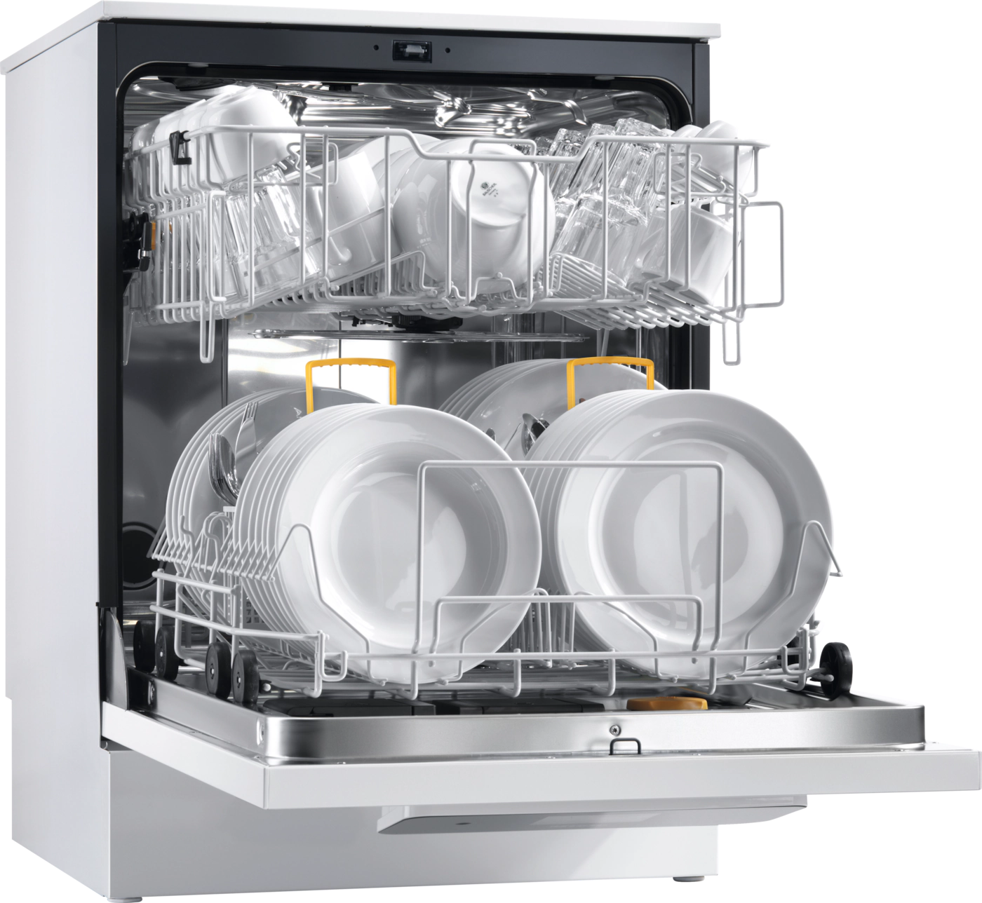 Zoomet ind på kurvene fyldt op med service fra Miele PFD 404 DOS WB Hygiene professionel opvaskemaskine