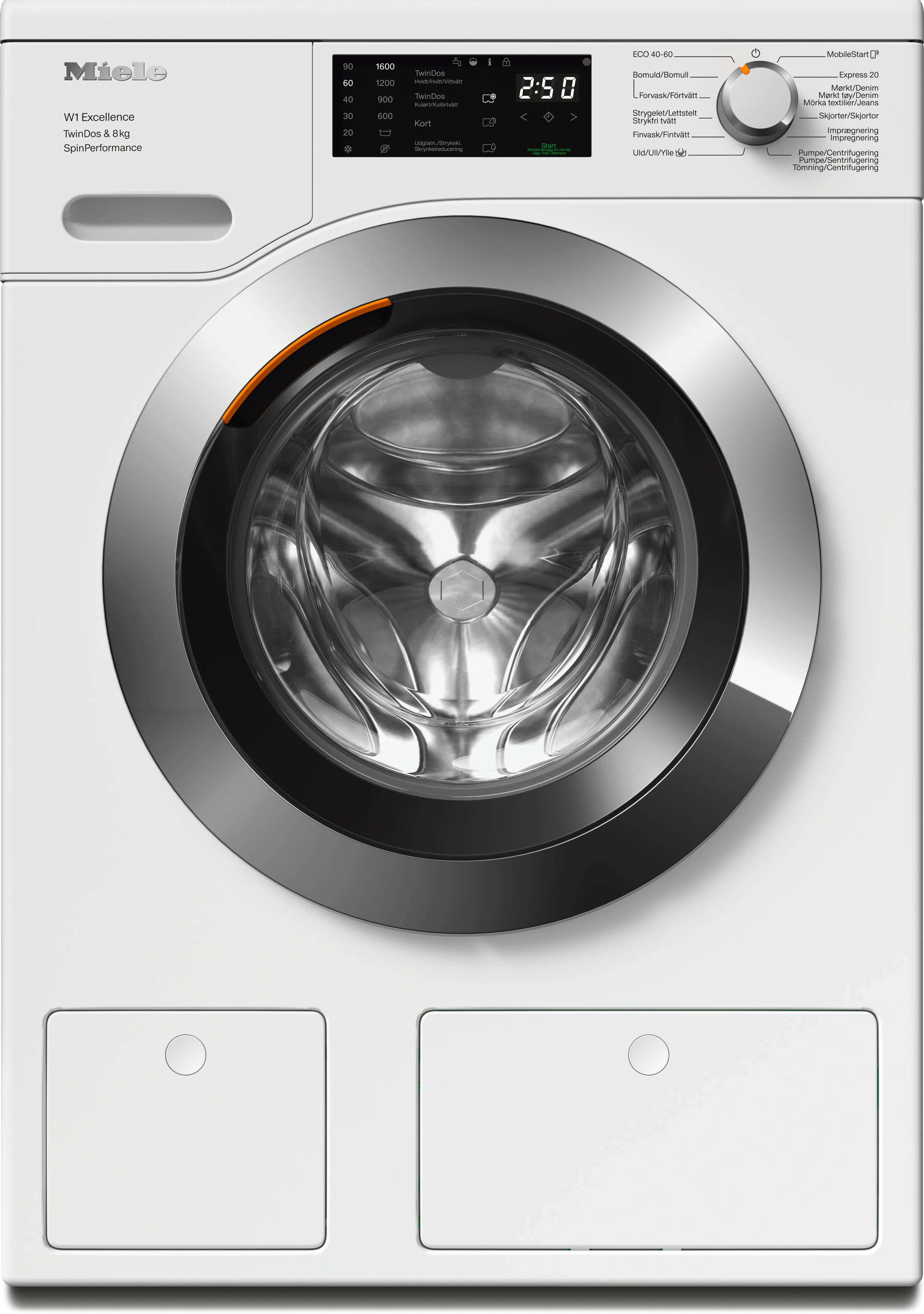 Miele WEF664 WCS NDS Lotushvid Frontbetjent Vaskemaskine med TwinDos