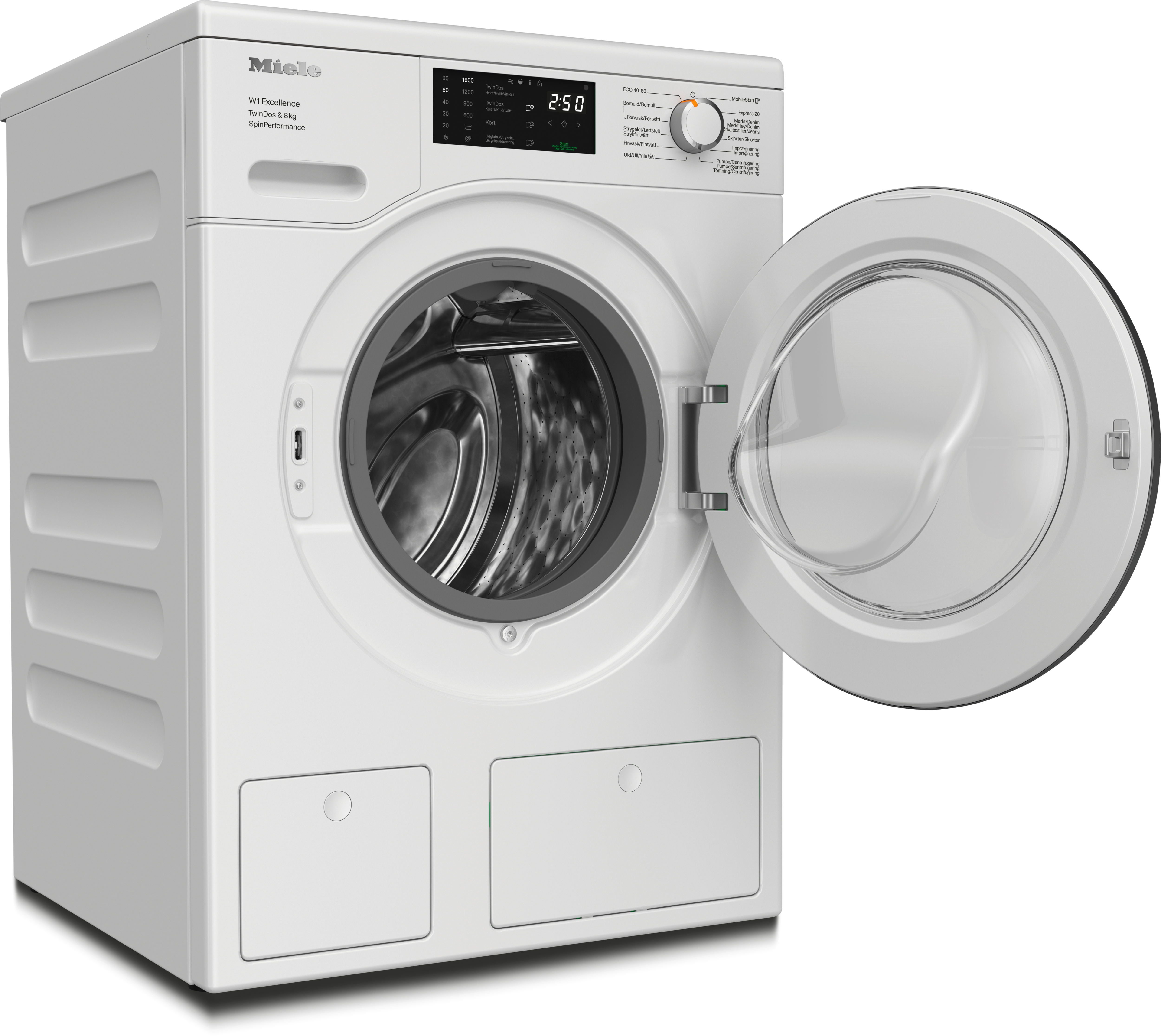 Miele WEF664 med den kraftigste tromle på markedet - hele 1600 omdrejninger i minuttet!