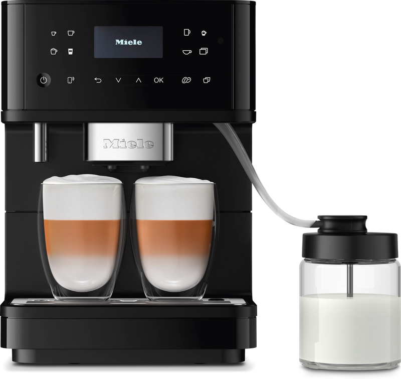 Miele espressomaskine med to kopper kaffe