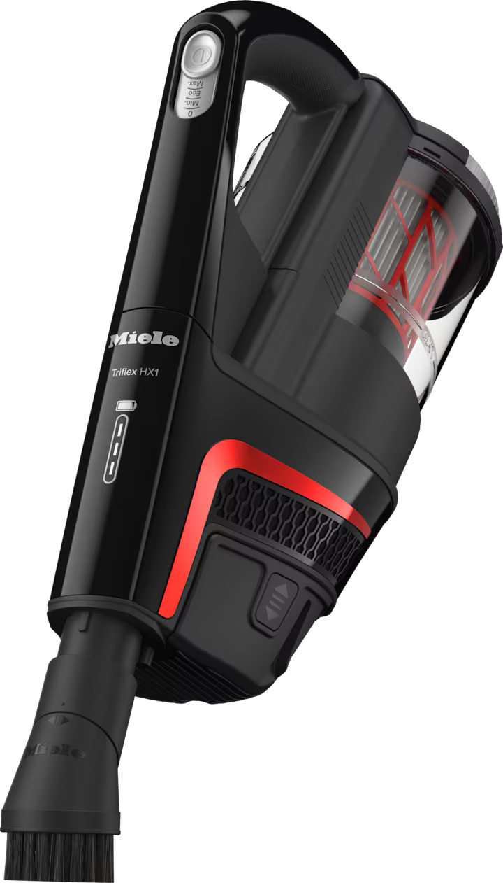 Miele Triflex HX1 Facelift Plus obsidiansort ledningsfri støvsuger detaljer