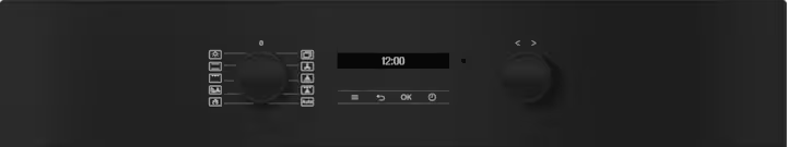 Zoomet ind på kontrolpanelet på Miele H 2465 BP ACTIVE Obsidiansort indbygningsovn