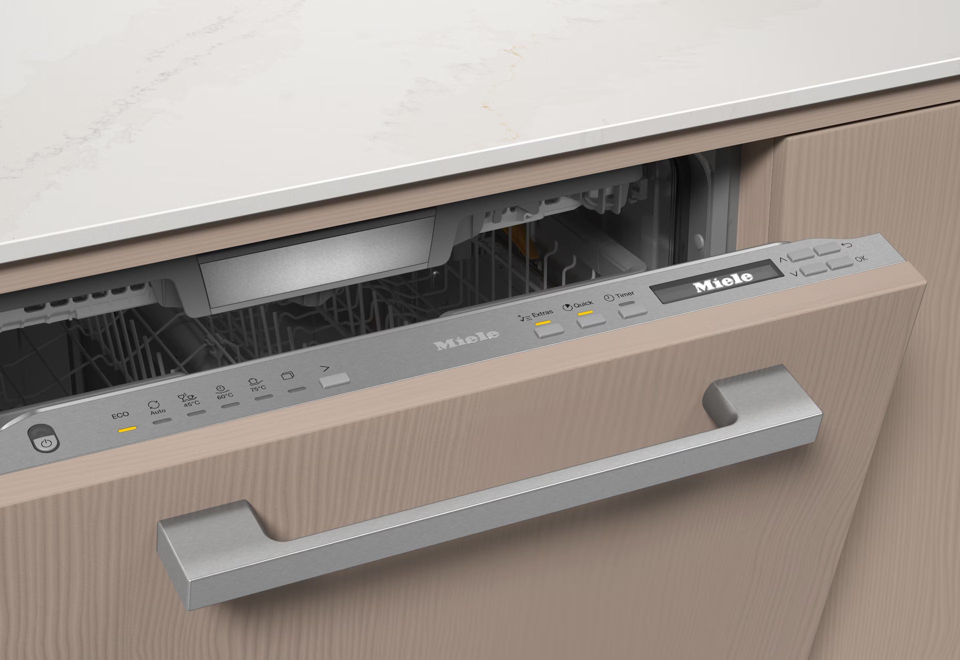 Miele G 7294 SCVi Excellence rustfrit stål opvaskemaskine til integrering kontrolpanel