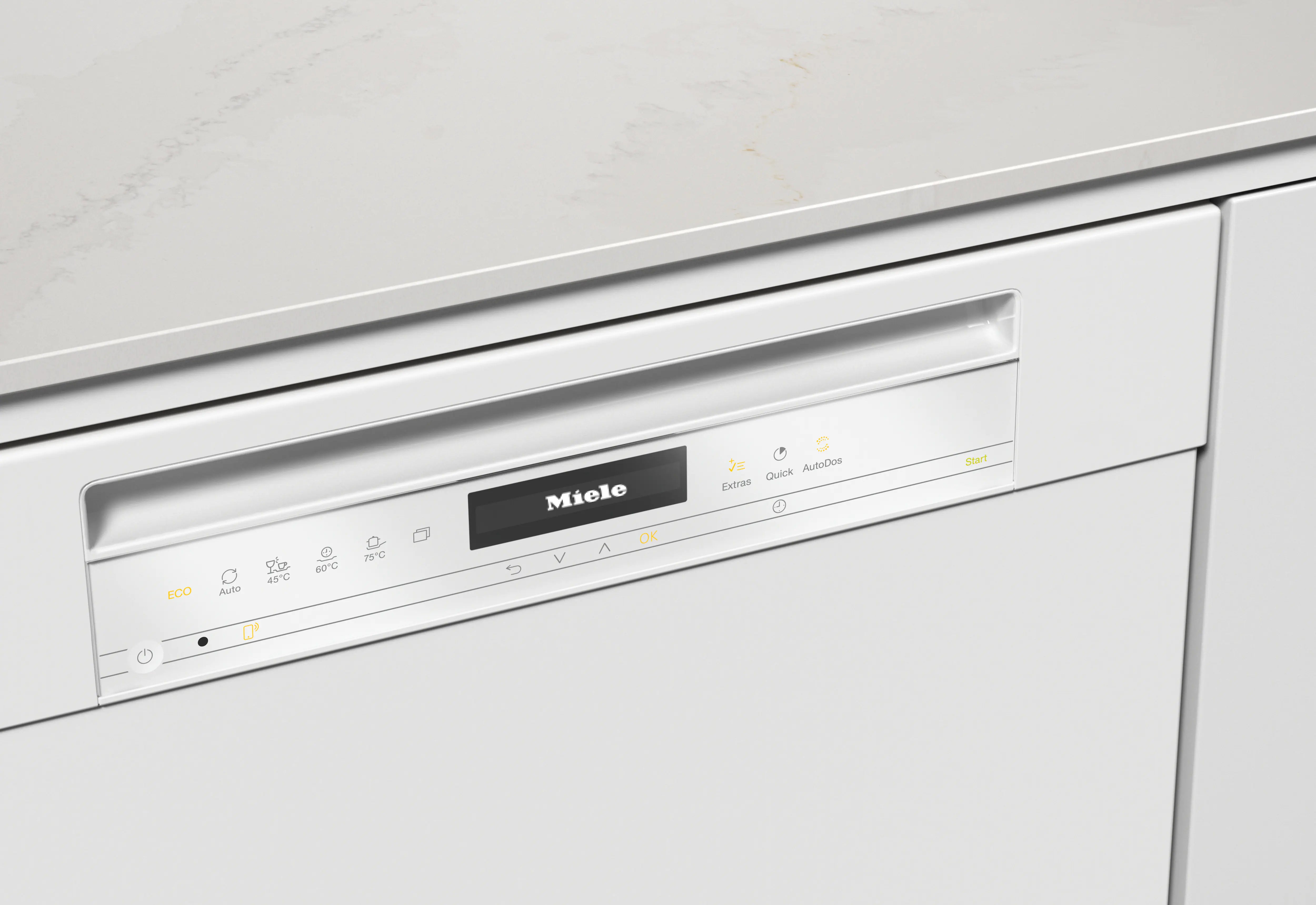 Spar tid og penge med Miele G7605s brugervenlige interface, der bl.a. kommer med AutoDos
