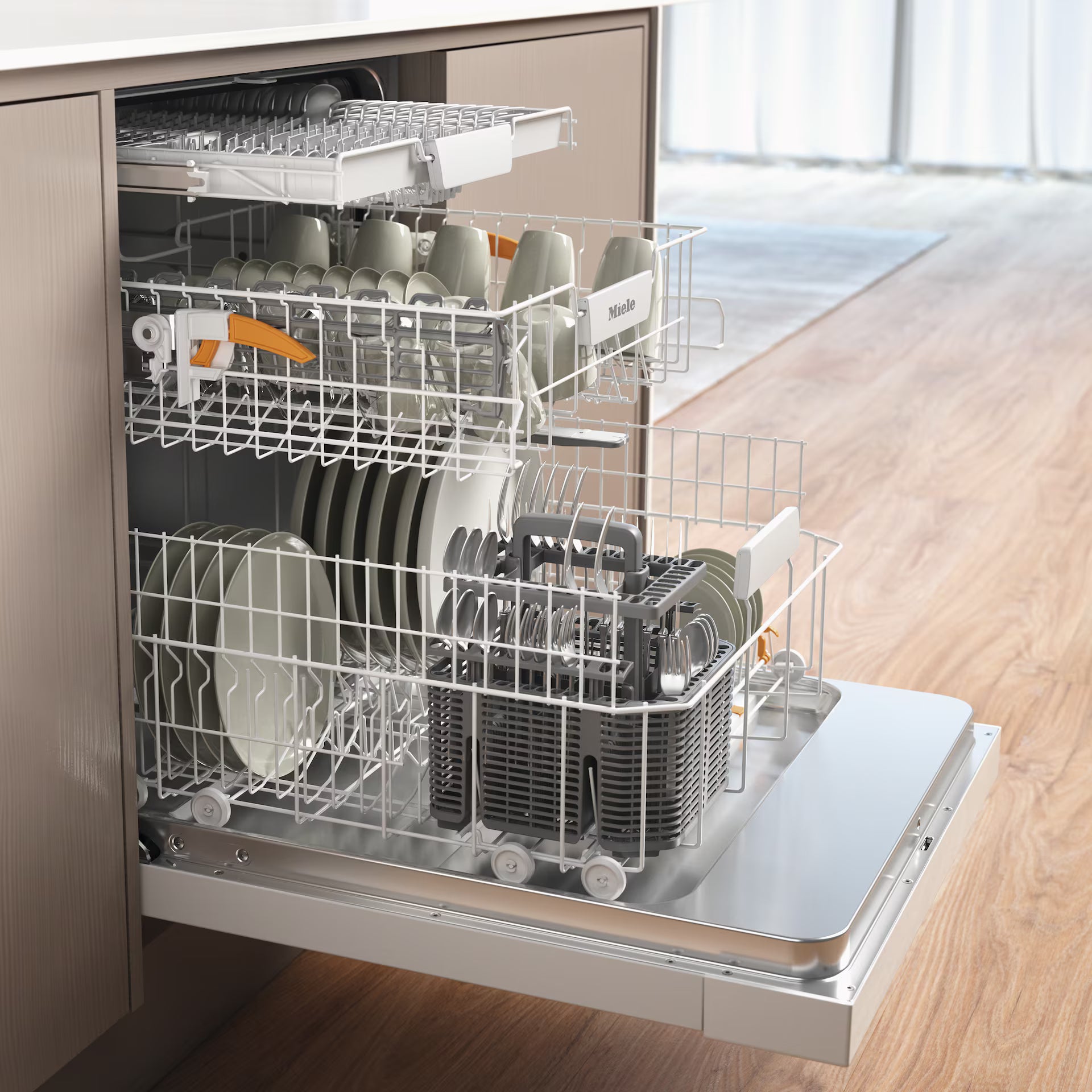 Miele G 5632 SCU Active S Brillanthvid opvaskemaskine til integrering med åben låge