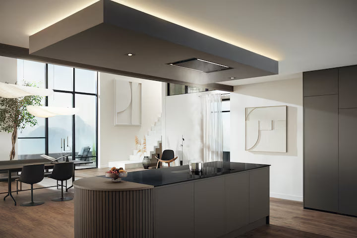 Miele DAC 4940 Stella Ambient Matsort loftsintegreret emhætte som del af kogeø