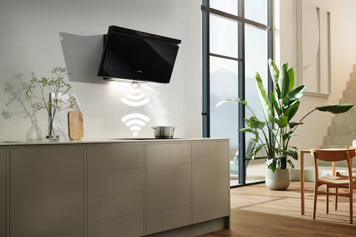 Miele DAH 4970 Sienna obsidiansort vægmonteret emhætte med wi-fi