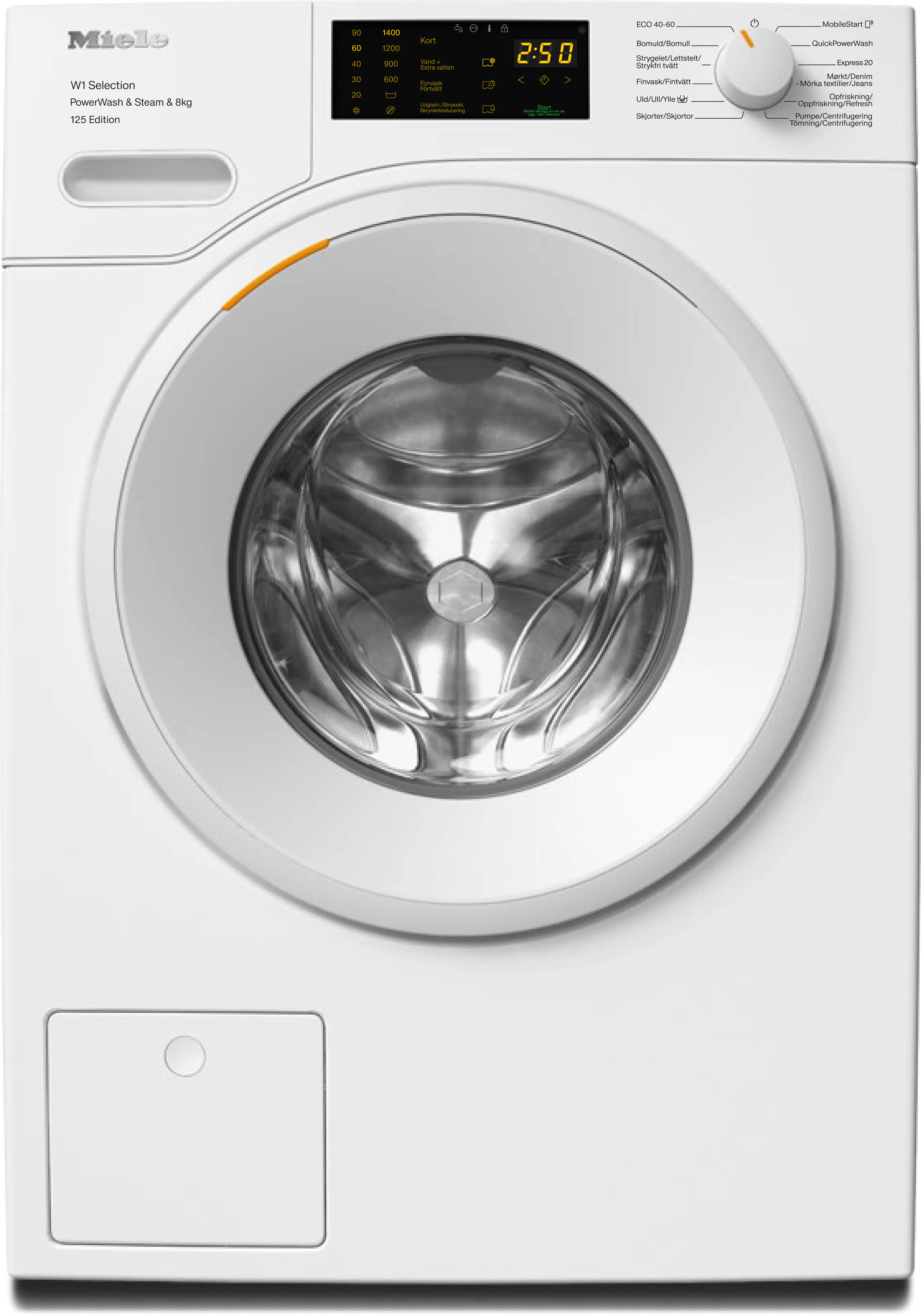 Miele WSB383 WCS NDS 125 Edition Lotushvid Frontbetjent Vaskemaskine