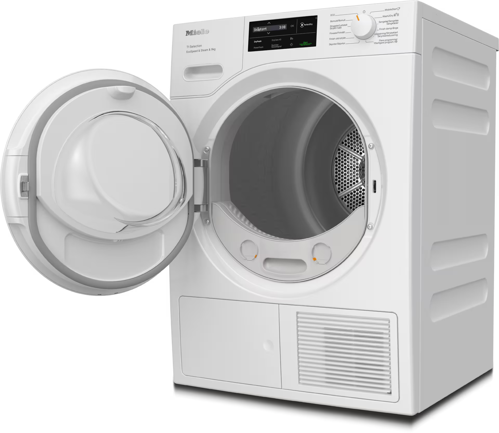 Miele TSL683WP 125 Gala Edition Lotushvid Kondenstørretumbler med åben låge