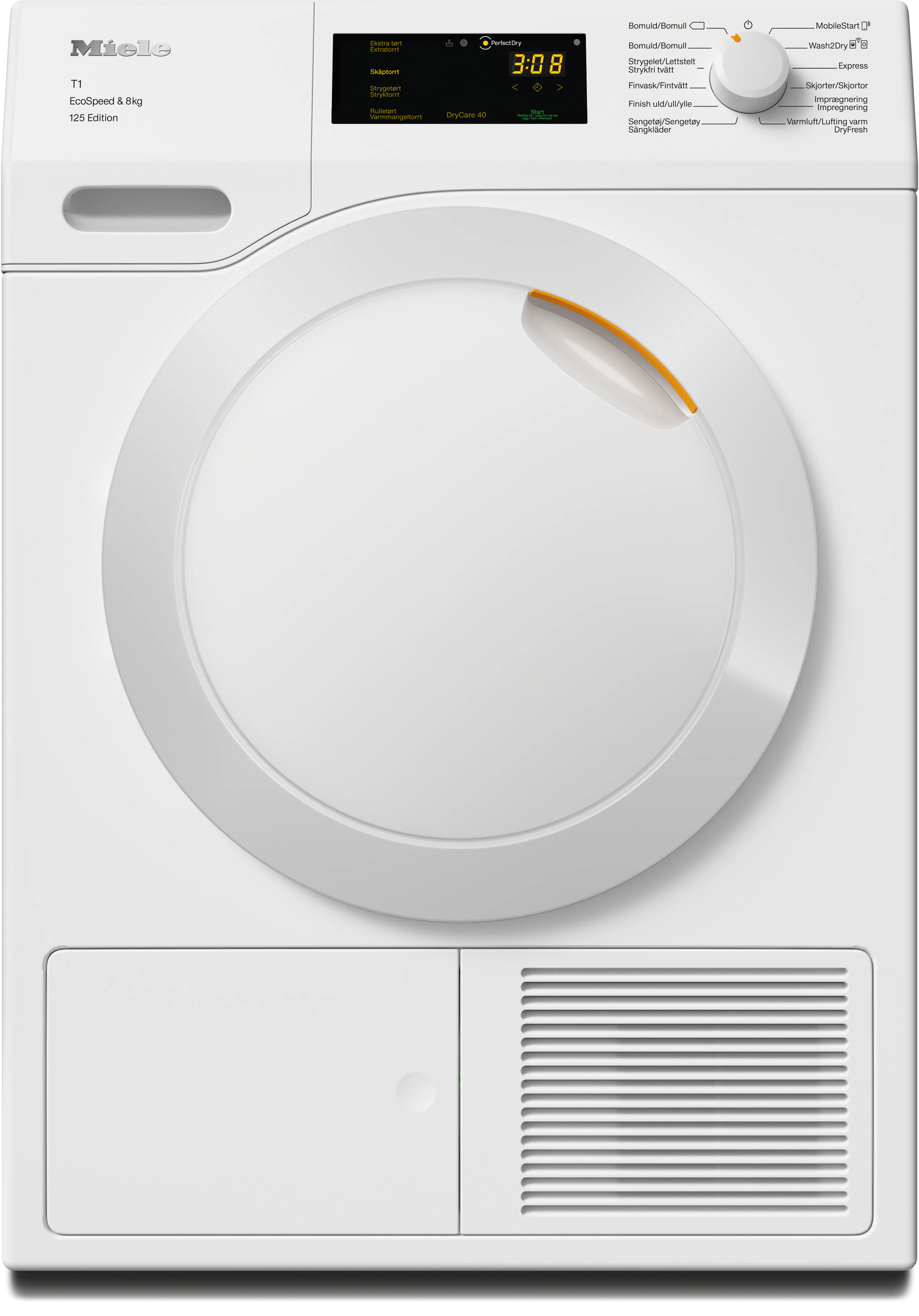 Miele TCC670WP 125 Edition Lotushvid 8kg kondenstørretumbler m. varmepumpe