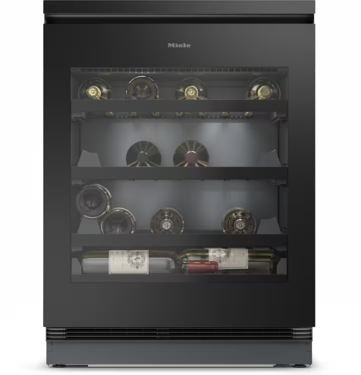 Miele KWTUS 7054 F Obsidiansort glas vinkøleskab til indbygning