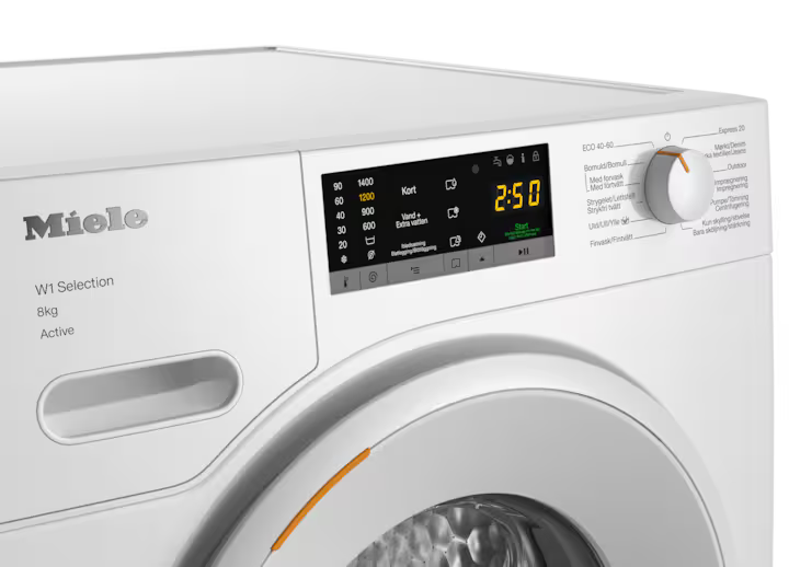 Kontrolpanelet på Miele WSA123 WCS