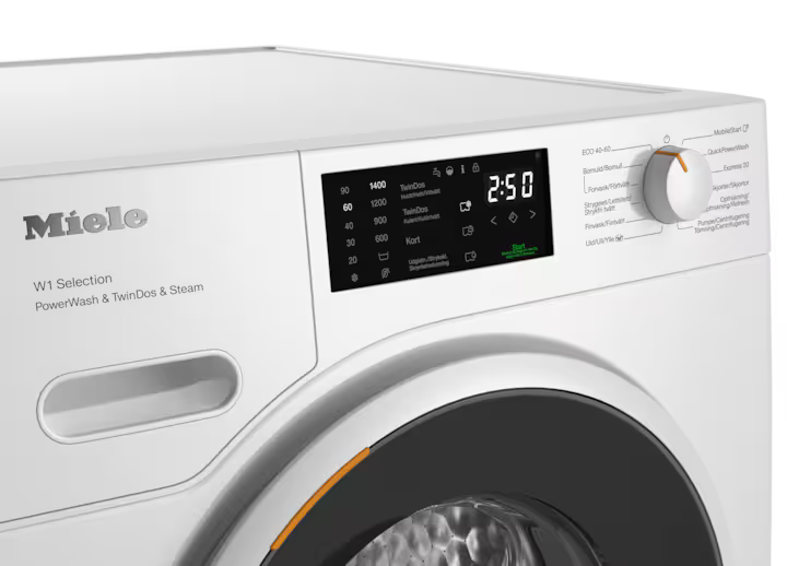 Kontrolpanelet på Miele WSG883 WCS