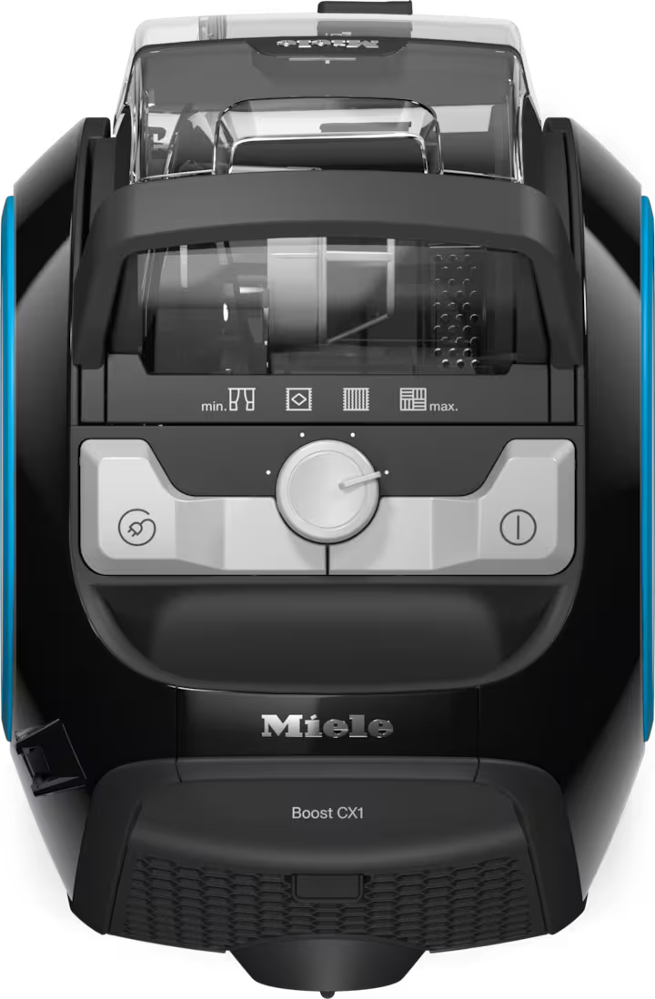 Miele Boost CX1 Blue Pulse Obsidiansort Støvsuger kontrolpanel
