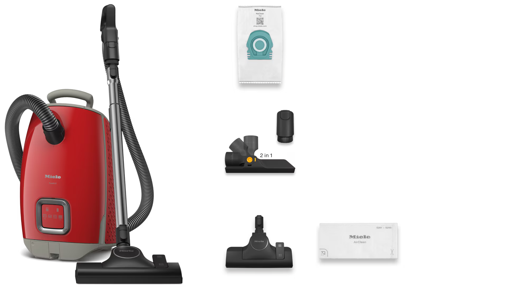 Miele Guard L1 Red Pulse Rubinrød støvsuger med ekstraudstyr