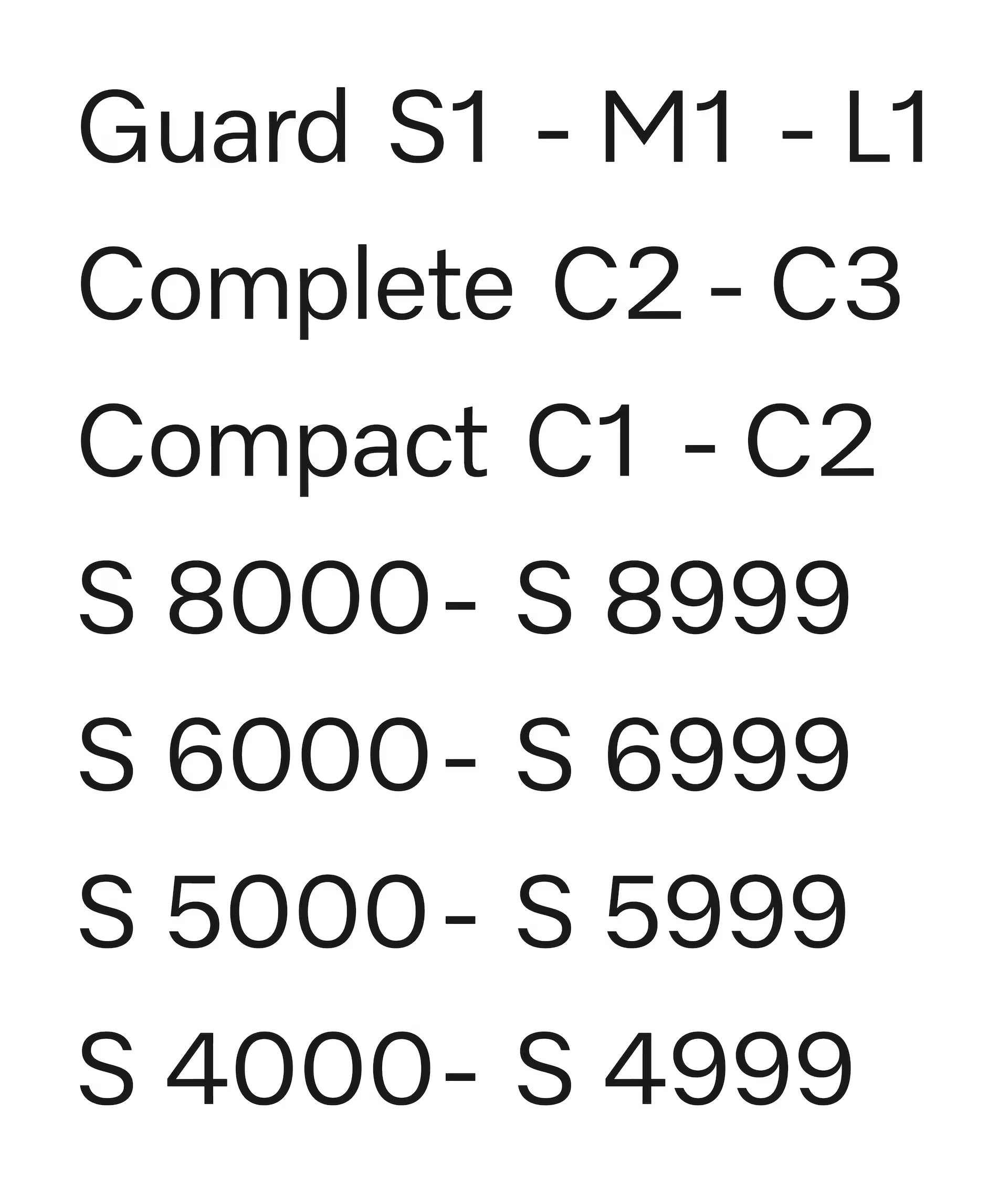 Miele SF-AP 50-1 Airclean Plus filter kompabilitetsreference