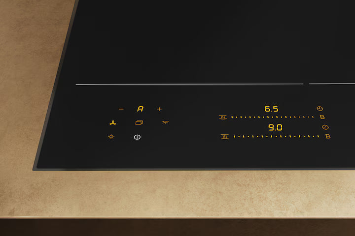 Miele KM 8585-2 FL MattFinish Induktionskogeplade installeret med kontrolpanel