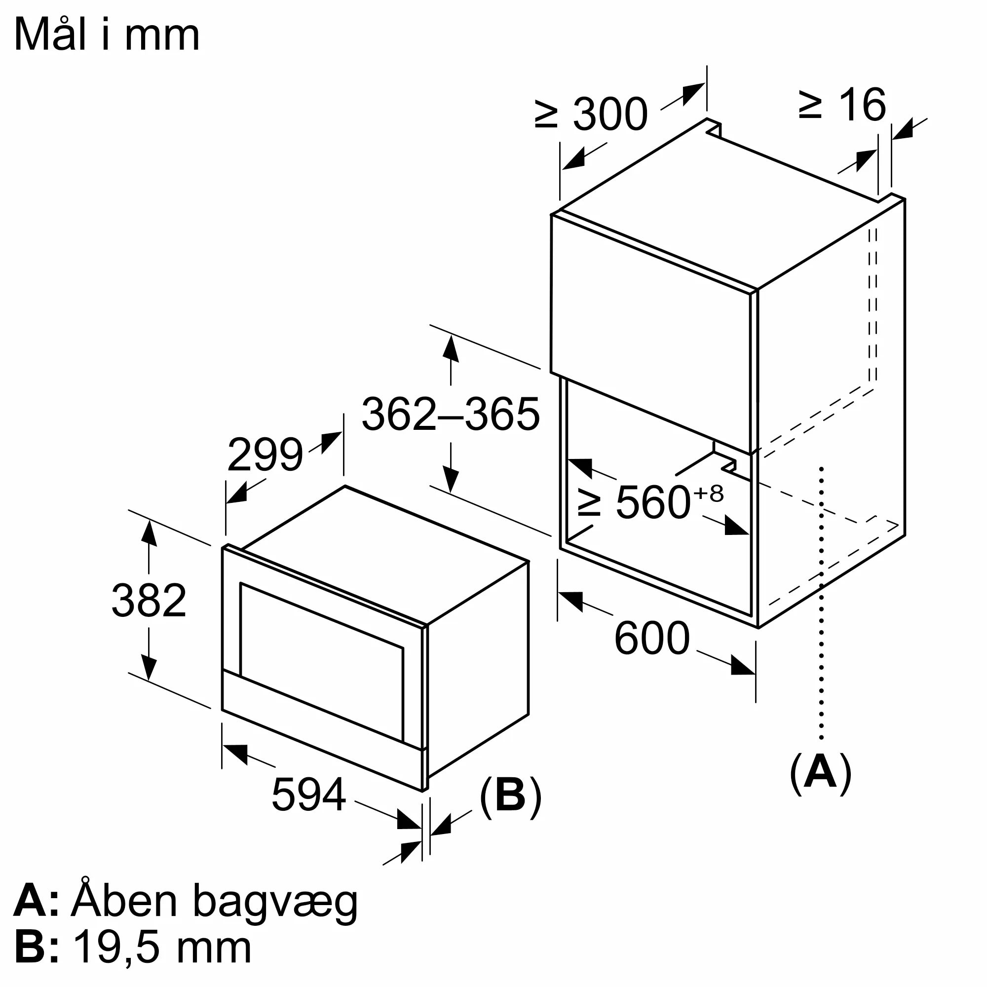 Siemens BF722L1W1 Mikroovn til indbygning