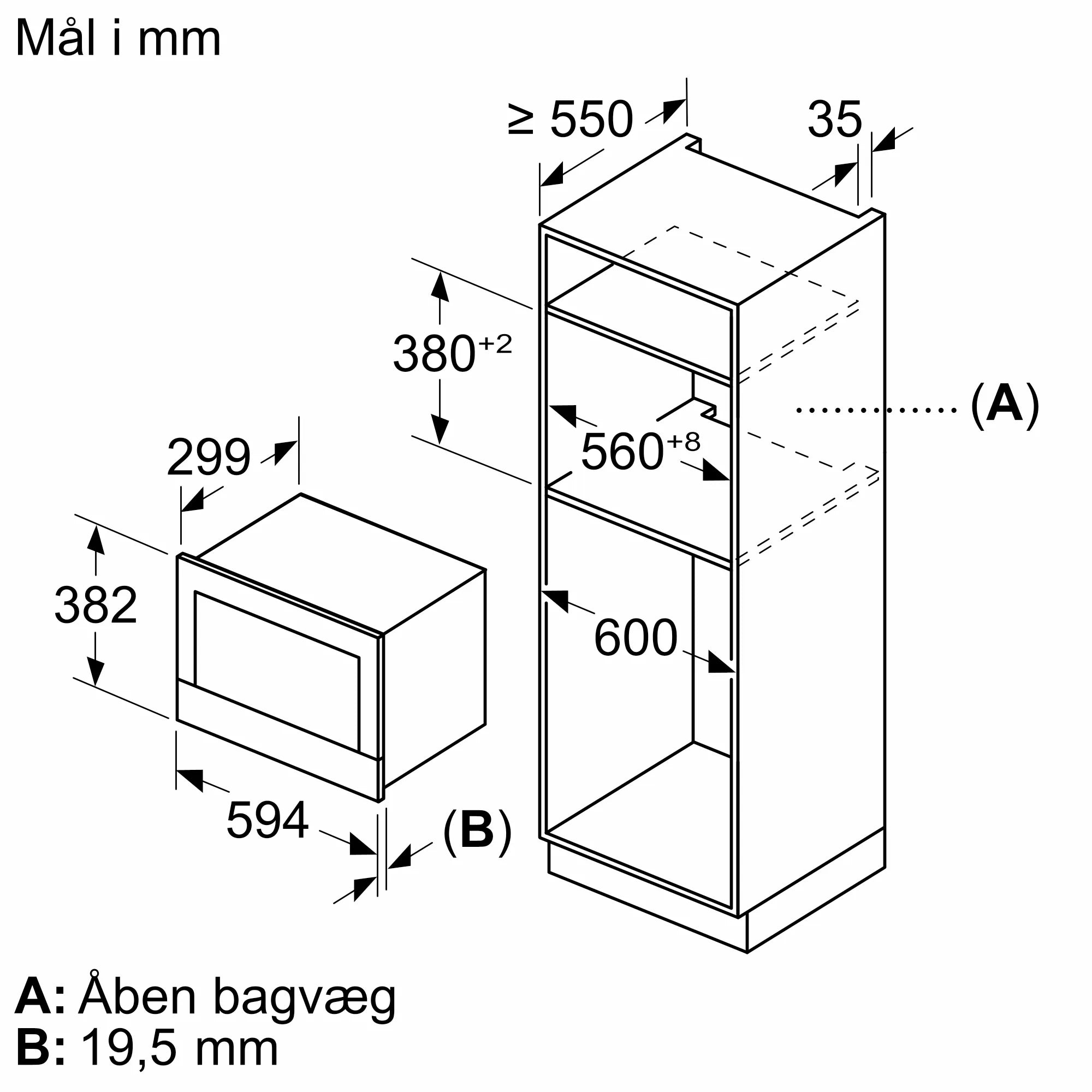 Siemens BF722L1W1 Mikroovn til indbygning