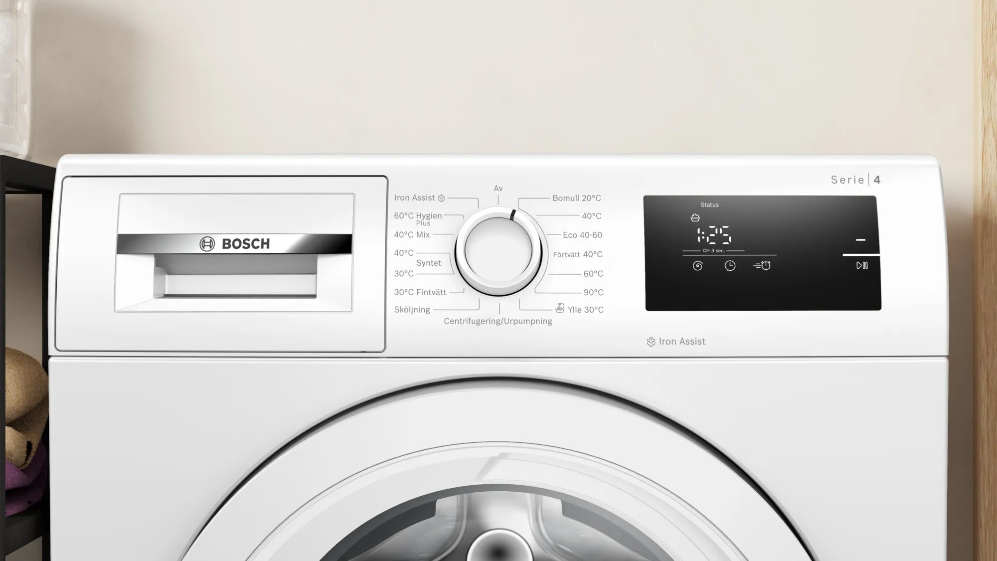 Skab overblikket med Bosch WAN2801LSN brugervenlige design og interface