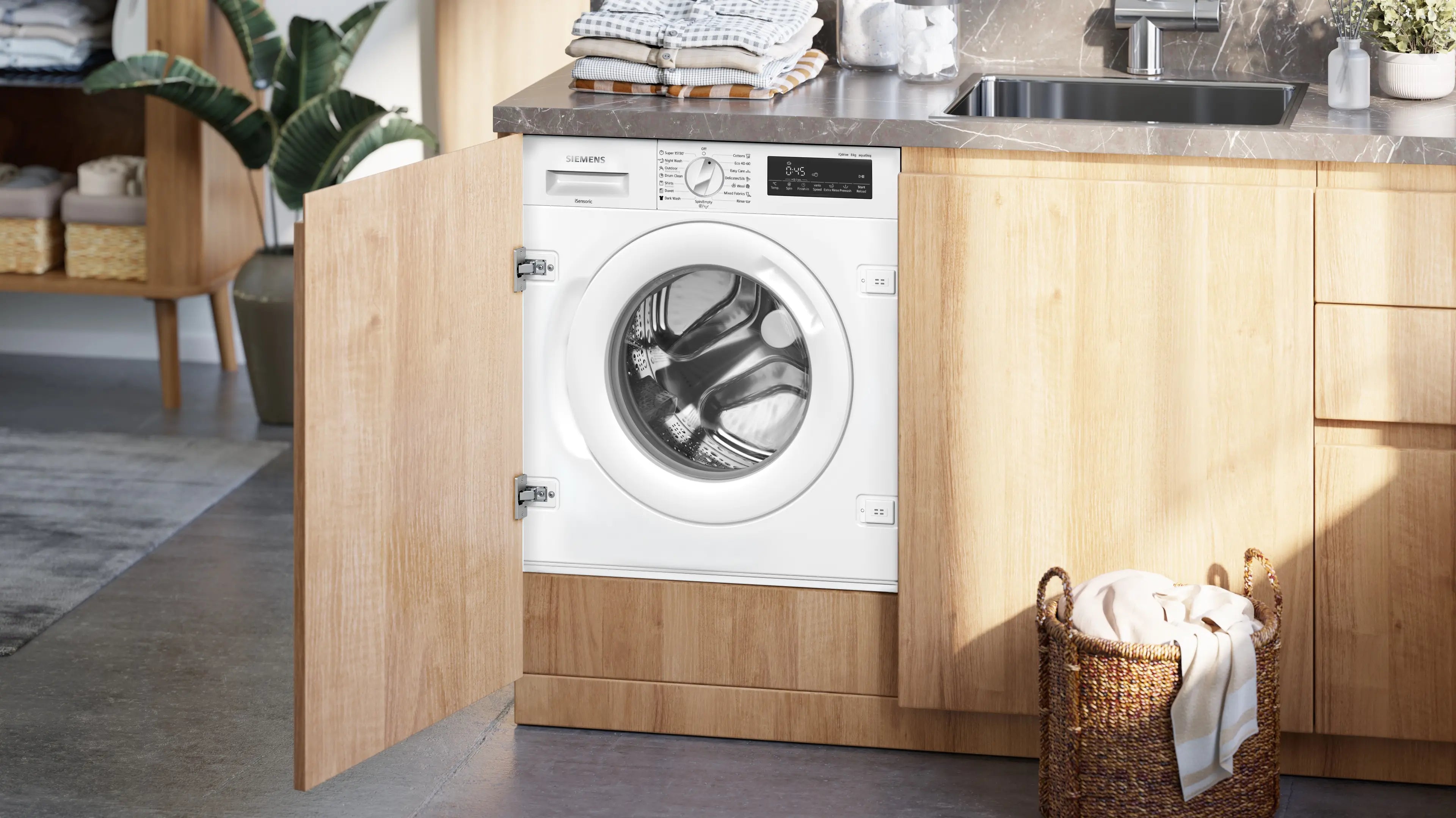 Siemens WI14W542EU integreret i skabet