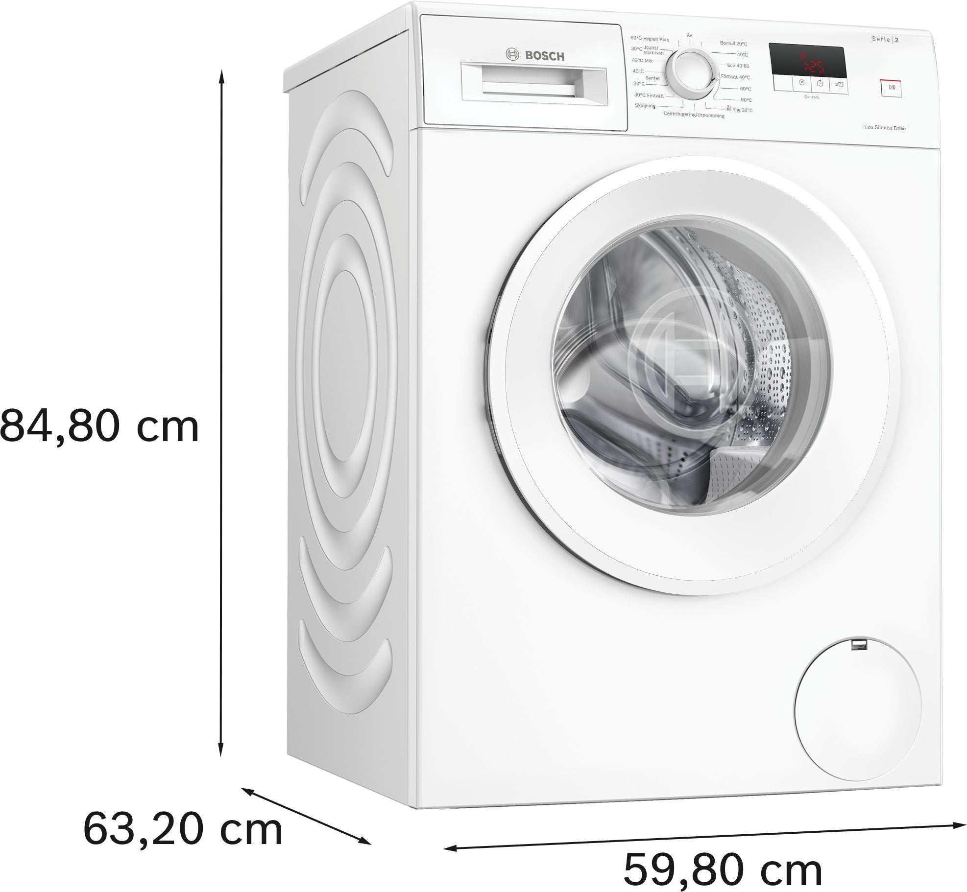 Bosch WGE02400SN mål