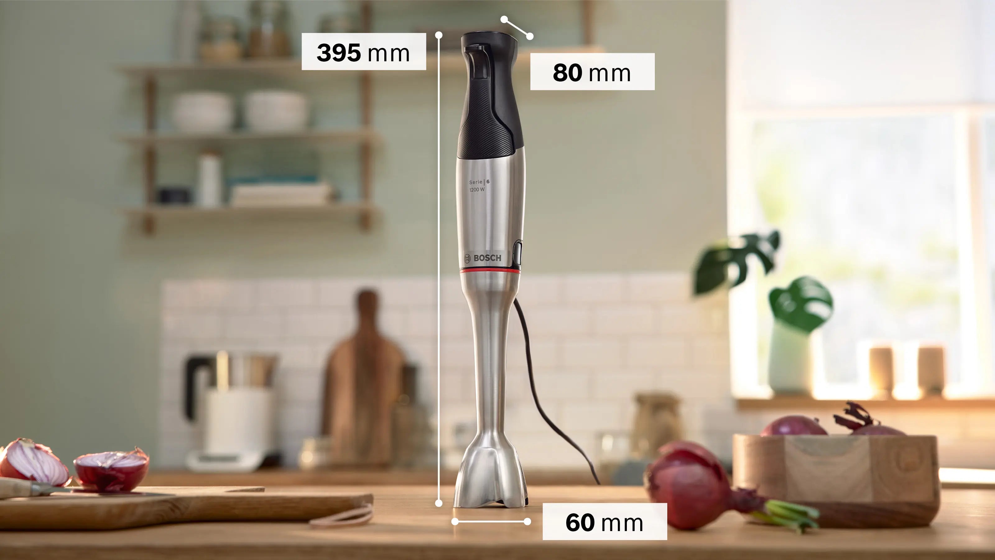 Mål på Bosch MSM6M831 stavblender
