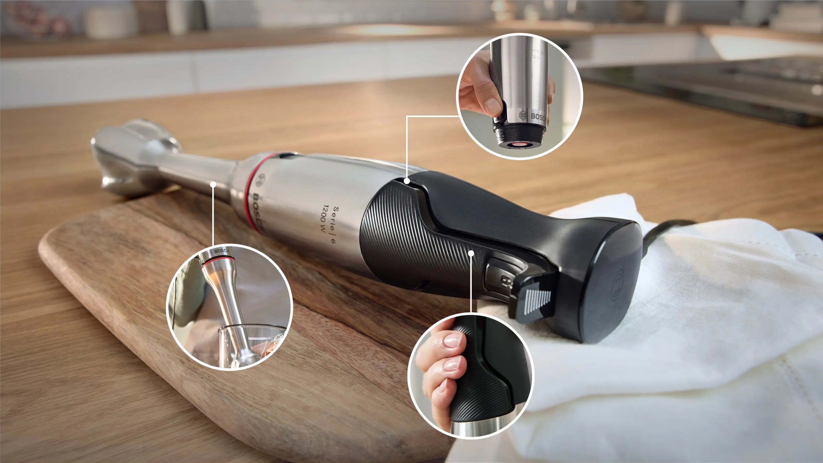 Bosch MSM6M831 stavblender med ergonomisk greb