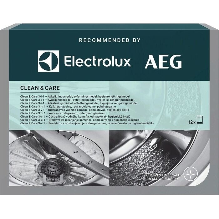 AEG Clean & Care 3-i-1 rengøringstabletter – 12 stk