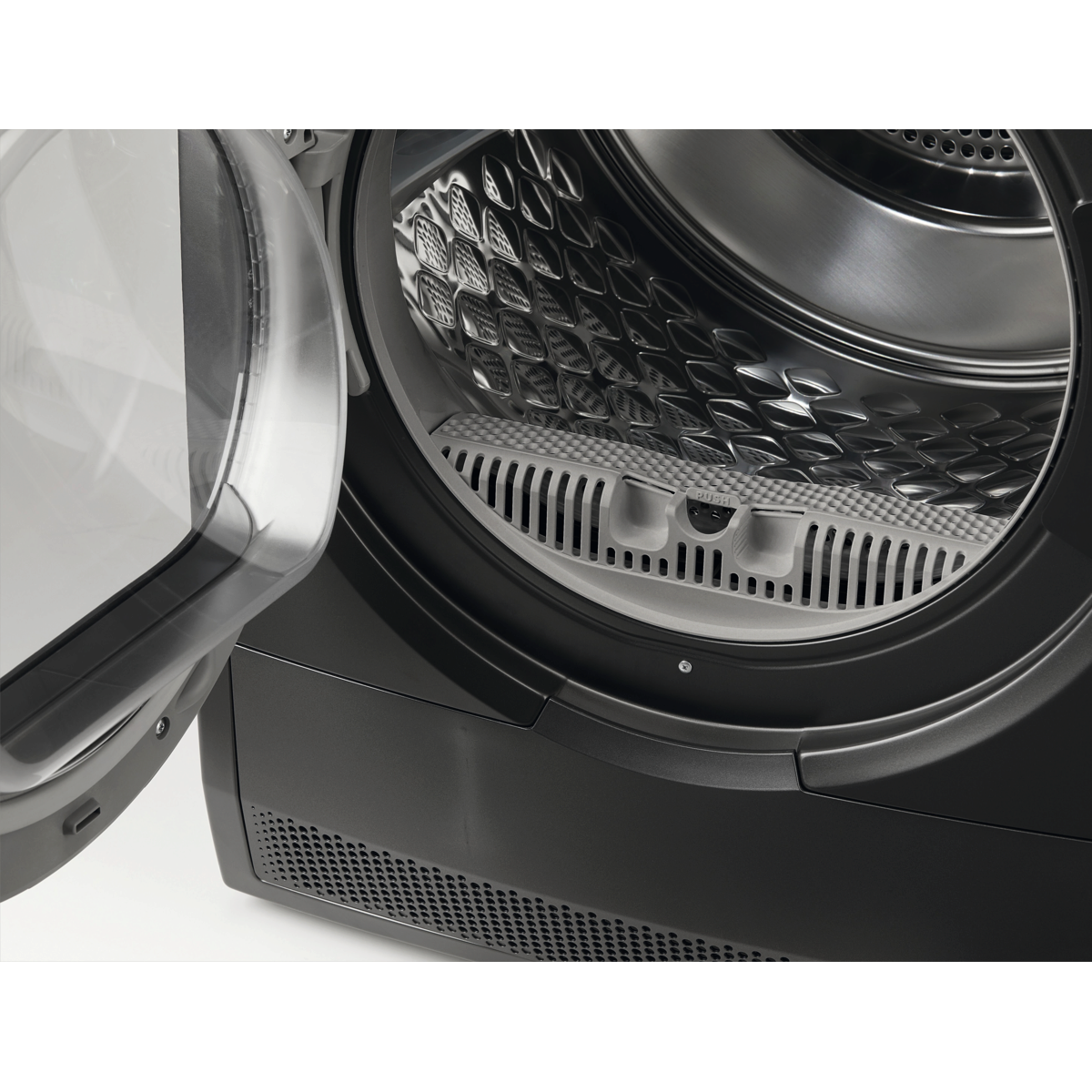 Zoomet helt ind på tumbleren fra Electrolux EDI742R95G tørretumbler med varmepumpe