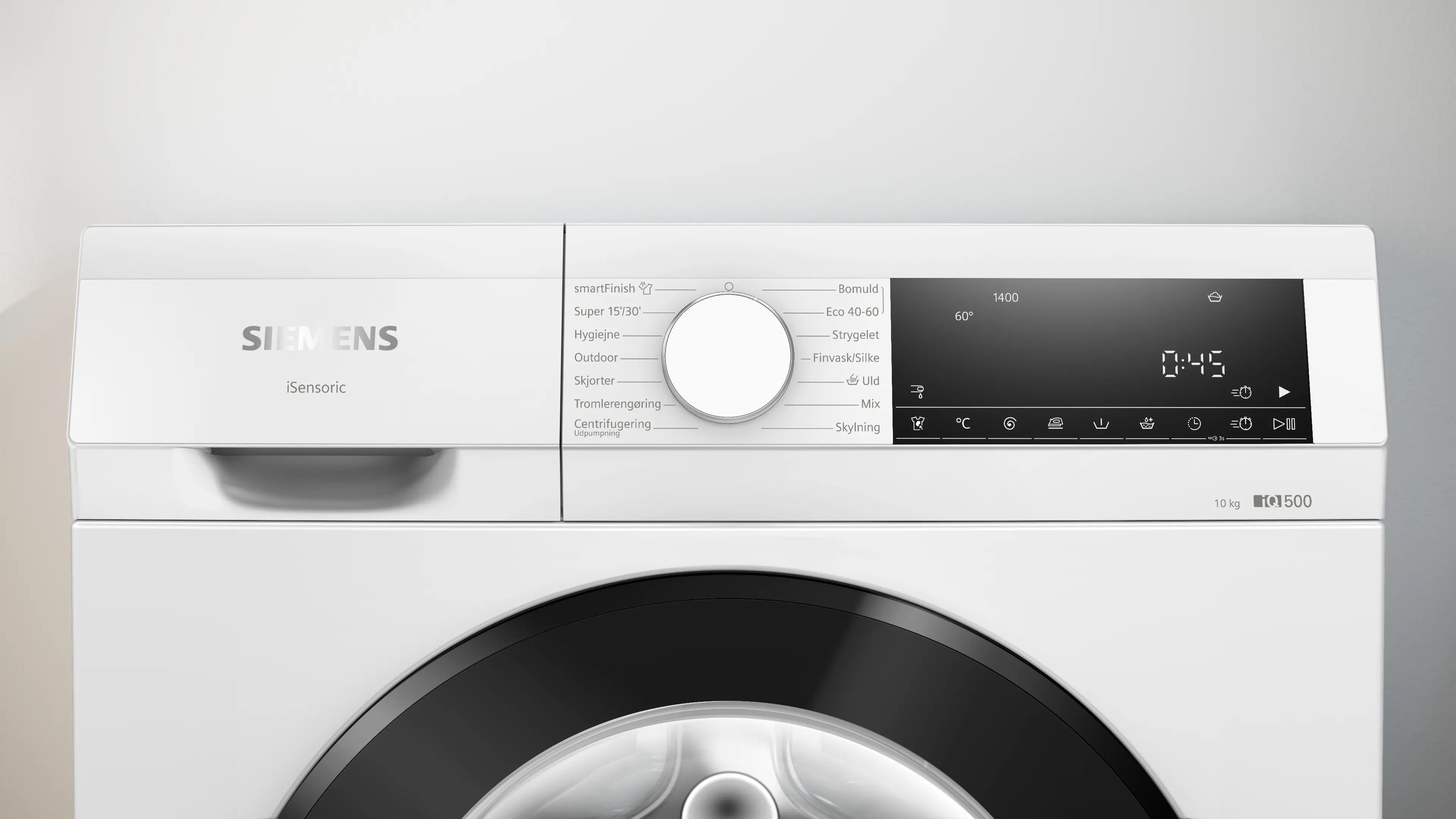 Kontrolpanelet på Siemens WG54G2ZODN iQ500