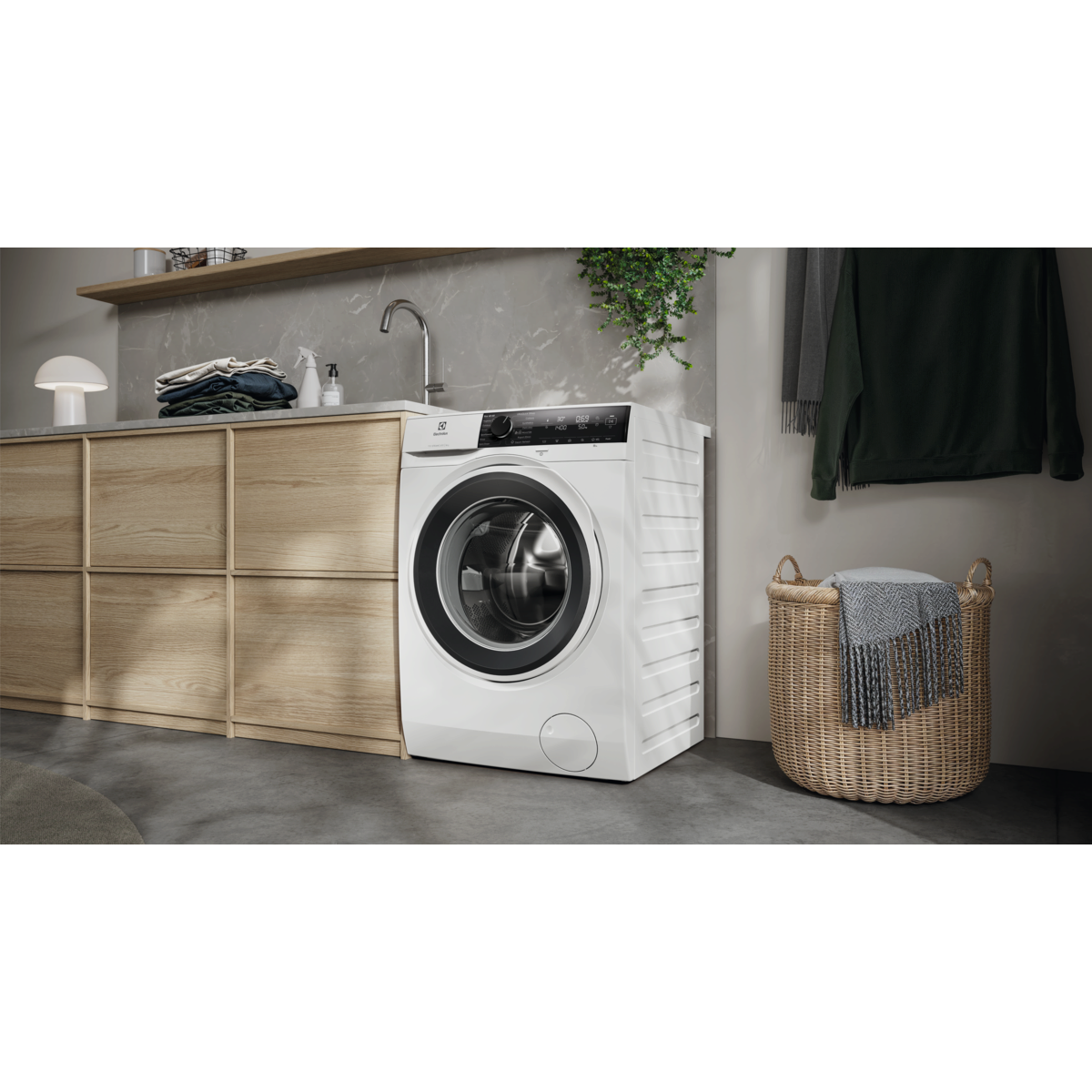 Electrolux EFI743SX4Q vaskemaskine 10,5 kg placeret i vaskerummet