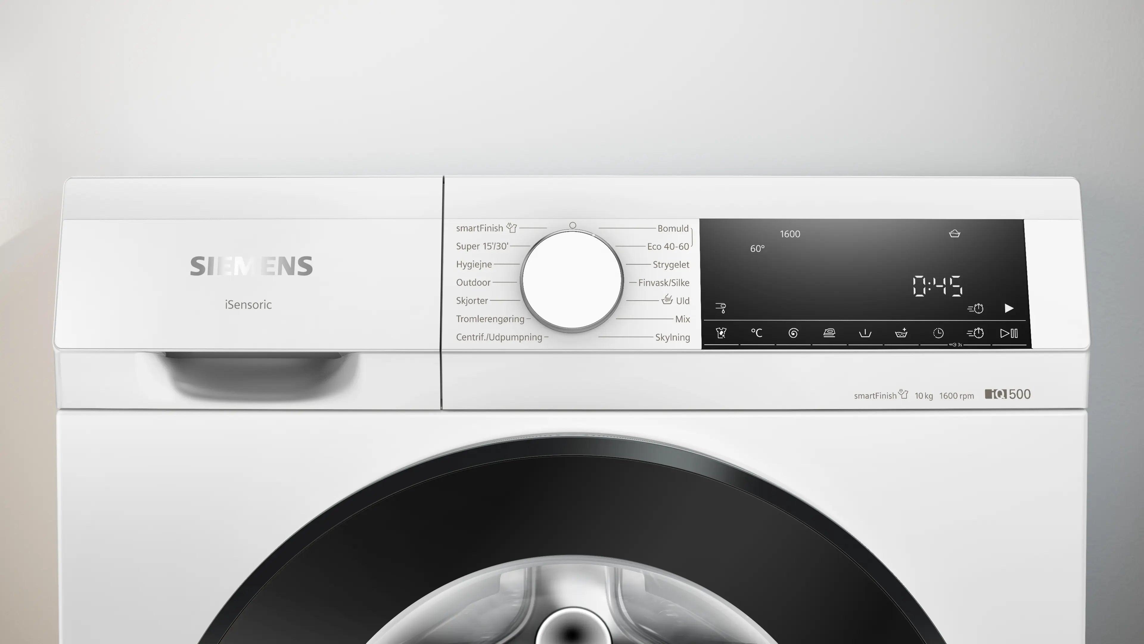Kontrolpanelet på Siemens WG56G2Z2DN iQ500