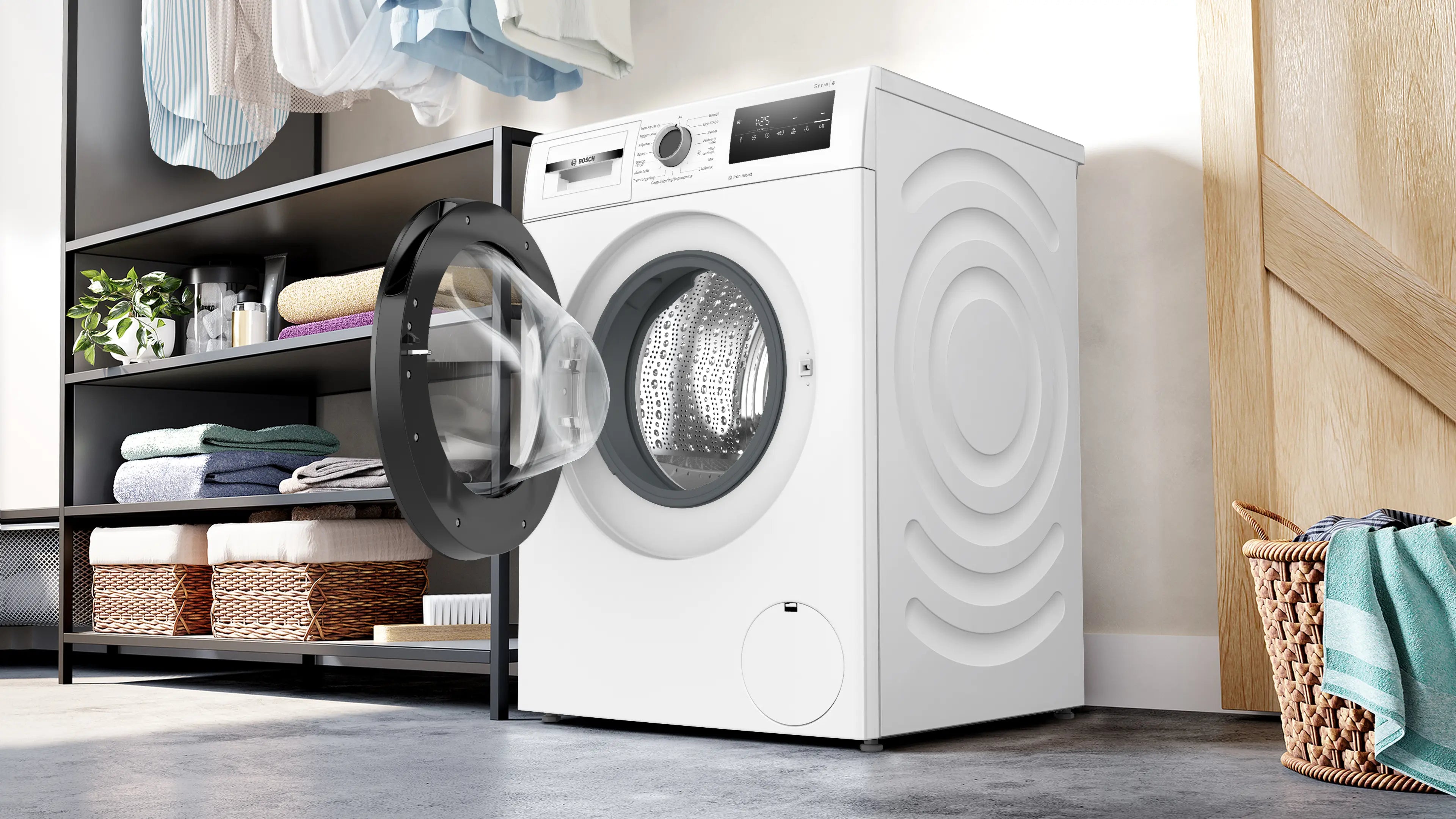 Bosch WAN28290SN 9kg Hvid Frontbetjent Vaskemaskine i bryggers